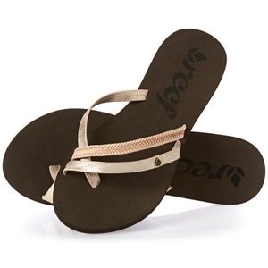 Reef O'Contrare LX Sandal/Flip Flops in Black/Gold